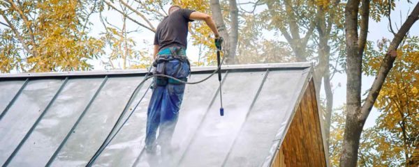 retrait de la mousse de votre toiture