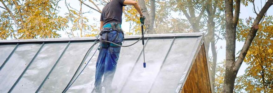 retrait de la mousse de votre toiture